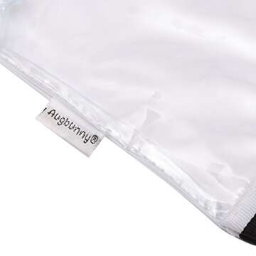 Augbunny Multi-purpose Waterproof Clear Vinyl Zippered Toiletry Cosmetics Makeup Pouch With French Tape 4-pack