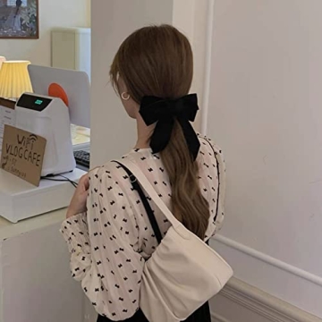 Velvet Black Hair Bow Clips for Women and Teens - Stylish & Elegant