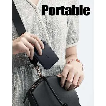 EMNT Mini Magnetic Portable Charger for iPhone,5200mAh Power Bank with Built-in Cable/Metal Stand, Battery Pack Compatible with iPhone 14/13/12/11 Pro/Max/X/8/7/6 etc