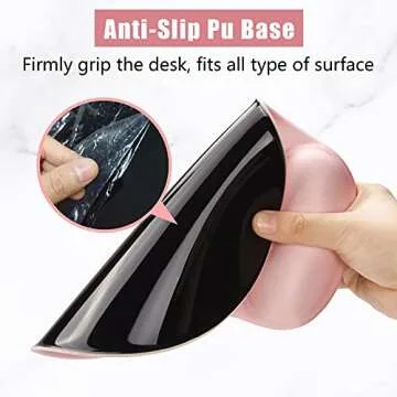 Hsurbtra Ergonomic Mouse Pad with Wrist Rest Support, Gel Mouse Pads with Non-Slip PU Base, Pain Relief Memory Foam Computer Mat, Cute Office Supplies Desk Decro Accessories, Pink