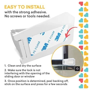 No Drill Sliding Door Locks Child-Safe Easy Install 2 Pack