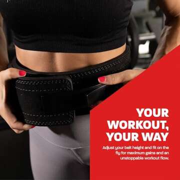 Hawk Sports Weightlifting Belt - Adjustable Leather Lifting Gear