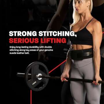 Hawk Sports Weightlifting Belt - Adjustable Leather Lifting Gear