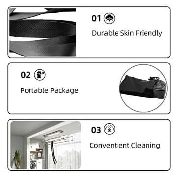 SANKUU Yoga Straps Stretching Strap with 12 Loops Workout Poster, Straps for Stretching Physical Therapy Equipment Long Stretch Out Bands for Exercise, Pilates and Gymnastics for Women Men (Black)