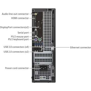 Dell OptiPlex 7050 SFF Desktop PC with 24" FHD Monitor