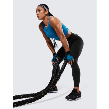 CRZ YOGA Women's Hugged Feeling Compression Leggings 25 Inches - Thick High Waisted Tummy Control Workout Leggings Black XX-Small