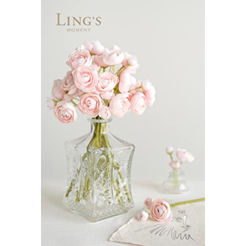 Ling's Moment Faux Mini Ranunculus Flowers for Weddings