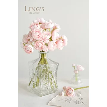 Ling's Moment Faux Mini Ranunculus Flowers for Weddings