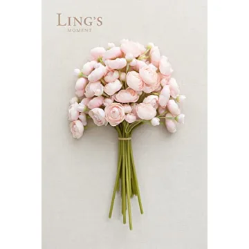 Ling's Moment Faux Mini Ranunculus Flowers for Weddings