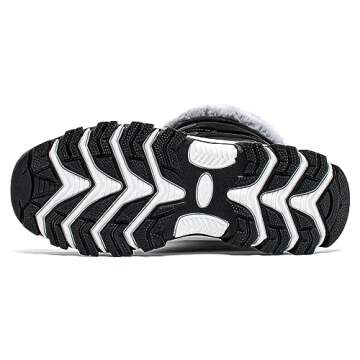 HOBIBEAR Kids Winter Snow Boots Waterproof Outdoor Warm Faux Fur Lined Shoes