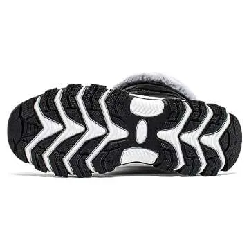 HOBIBEAR Kids Winter Snow Boots Waterproof Outdoor Warm Faux Fur Lined Shoes