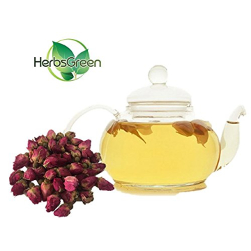 HerbsGreen Premium Dried Red Rose Buds for Tea and Skincare
