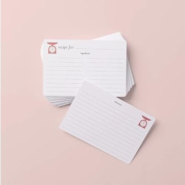 Elegant Recipe Tin in Grey | Includes 25 Recipe Cards | Gift Idea