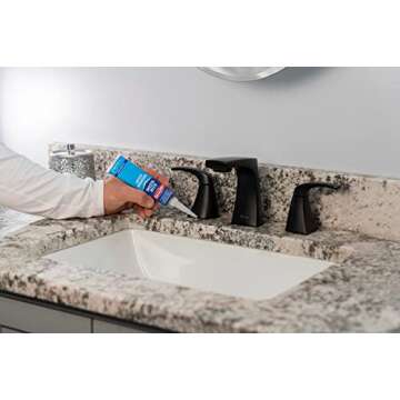 Loctite Clear Silicone Sealant, 2.7 fl oz, 1 Pack - 100% Waterproof Sealant for Glass, Ceramic, Wood, Plastic & More