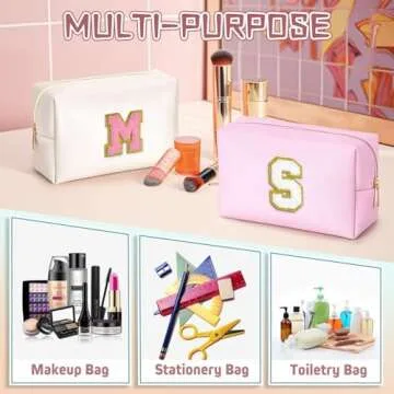 TOPEAST Personalized Makeup Bag - Chic Travel Essential