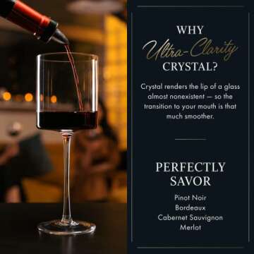 Elegant Elixir Wine Glass Set of 4 - Premium Crystal Drinkware