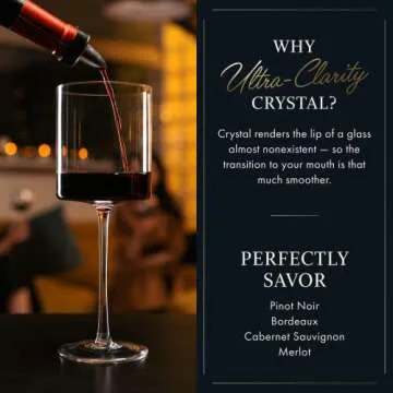 Elegant Elixir Wine Glass Set of 4 - Premium Crystal Drinkware