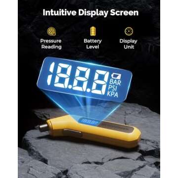 Digital Tire Pressure Gauge 200 PSI by HYVOHEX - Accurate & Easy to Use