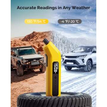 Digital Tire Pressure Gauge 200 PSI by HYVOHEX - Accurate & Easy to Use
