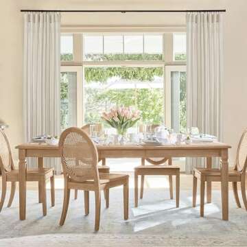 RYB HOME Sheer Linen Blended Curtains for Privacy