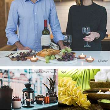 Exquisite 12Pcs Floating Candles for Perfect Centerpieces