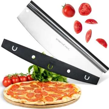 armeroCrust 16 Inch Pizza Cutter Rocker Blade - Easy Slicing - Premium Finish Pizza Slicer with Time...
