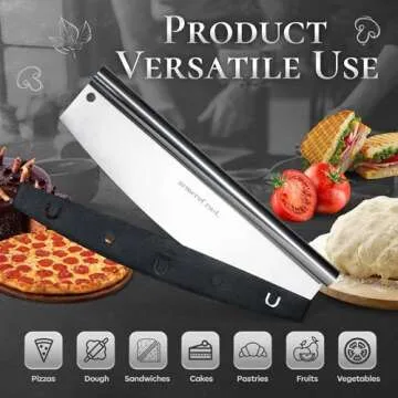 armeroCrust 16 Inch Pizza Cutter Rocker for Effortless Slicing