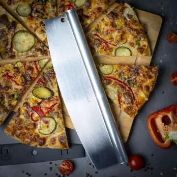 armeroCrust 16 Inch Pizza Cutter Rocker for Effortless Slicing