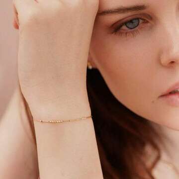 JoycuFF Inspirational Morse Code Bracelets for Her