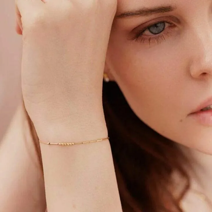 JoycuFF Inspirational Morse Code Bracelets for Her