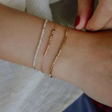JoycuFF Inspirational Morse Code Bracelets for Her
