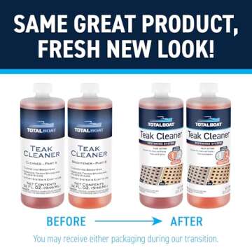 TotalBoat Teak Cleaner and Brightener for Boats and Outdoor Teak Wood Furniture (2 Quart Kit)