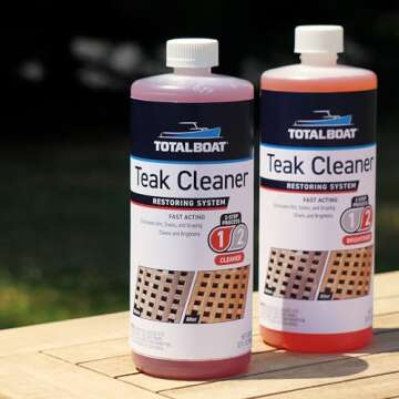 TotalBoat Teak Cleaner and Brightener for Boats and Outdoor Teak Wood Furniture (2 Quart Kit)