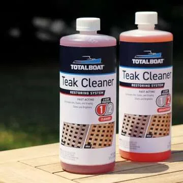 TotalBoat Teak Cleaner and Brightener for Boats and Outdoor Teak Wood Furniture (2 Quart Kit)