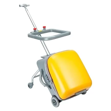 LemoHome Expandable Luggage with Child Seat Design, Hard Luggage for Family Travel, 20 Inch Carry On