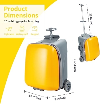 LemoHome Expandable Luggage with Child Seat Design