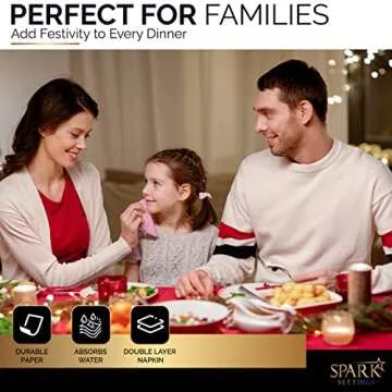 Amcrate Pink Dinner Napkins for Weddings, Parties & More