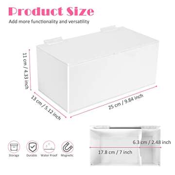 ChengFu Acrylic Magnetic Sanitary Napkin Storage Container, Pad Holder for Period, Sanitary Napkin H...