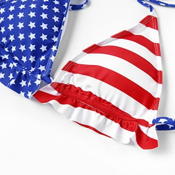 Women's American Flag Bikini Set - Stretchy Comfortable Swimwear