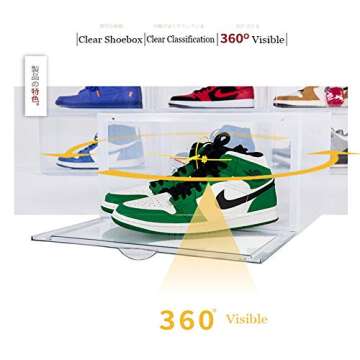 AOTENG STAR Clear Shoes Boxes - Stackable & Foldable Storage Solution