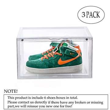 AOTENG STAR Stackable Clear Shoes Boxes - Durable & Versatile