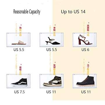 AOTENG STAR Stackable Clear Shoes Boxes - Durable & Versatile