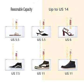 AOTENG STAR Stackable Clear Shoes Boxes - Durable & Versatile