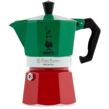 Bialetti Moka Express Italia Collection: Authentic Stovetop Espresso Maker for Perfect Italian Coffe...