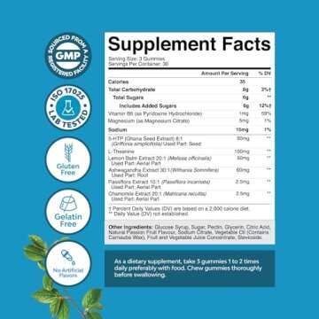 Pure Calm and Relaxing Magnesium Supplement - Magnesium for Stress Support & Anxiety Ease for Adults...