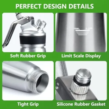 NATUREKIT Whipped Cream Dispenser for Desserts & Dips