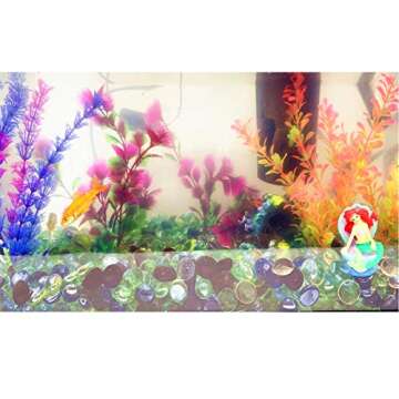 TSY TOOL 3 Lb (Approx 300 Count) 3 Bags Mixed Color Glass Gems Pebbles Stones Flat Marbles for Vase Accents and Crafting