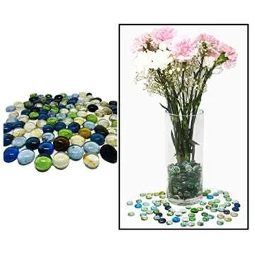 TSY TOOL 3 Lb Mixed Color Glass Gems - Decorative Pebbles
