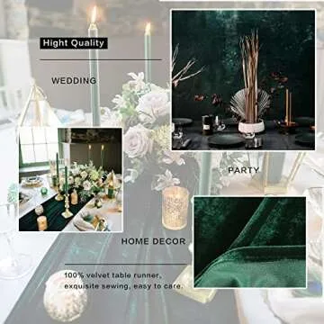 BTF HOME Velvet Table Runner, 5 Pack Luxurious Wedding Reception Decorations Soft Velvet Fabric Table Linen Overlay for Party (20 x 120 inch, Navy)