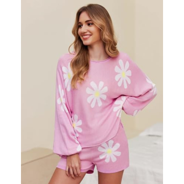 Ekouaer Cozy Lounge Set for Women - Soft Pajamas